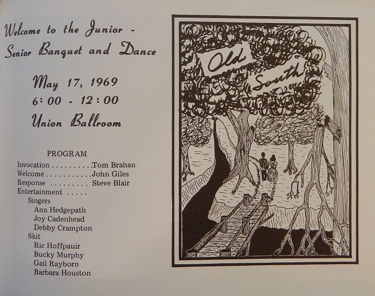 click to see item Old South Banquet Program