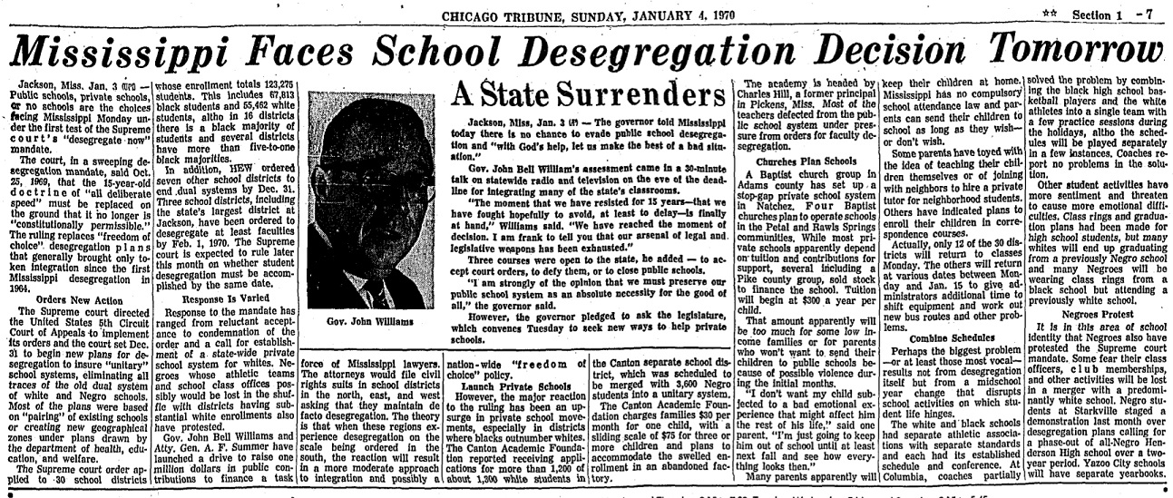 click to see item Mississippi Faces School Desegregation Decision Tomorrow