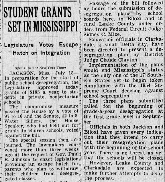 click to see item Student Grants Set in Mississippi